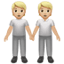 🧑🏼‍🤝‍🧑🏼 people holding hands: medium-light skin tone display on Apple